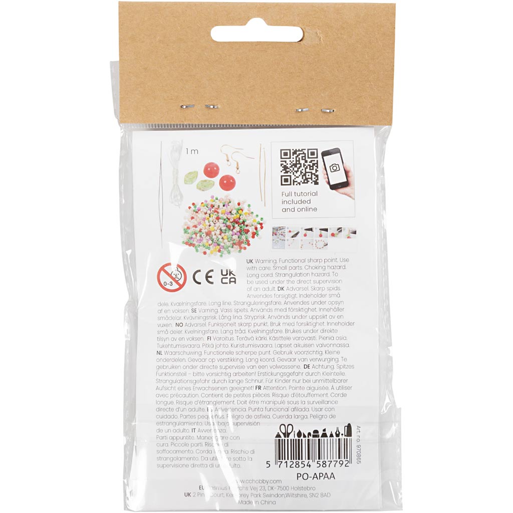 Mini Craft Kit Ehted, elastne käevõru ja kõrvarõngad, 1 pakk - Image 2