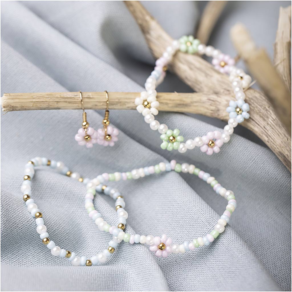 Mini Craft Kit Ehted, elastne käevõru, kõrvarõngad, 1 pakk - Image 5