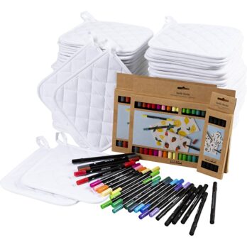 Group Craft Kit Kaunista oma pottide hoidjad, must, valge, 1 komplekt