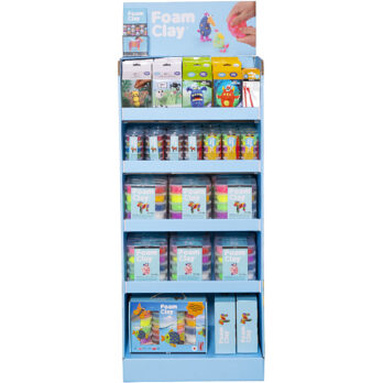 Floor Display Foam Clay®, K: 1560 mm, S. 390 mm, L: 580 mm, värvivalik, 102 ühikut/ 1 pakend.