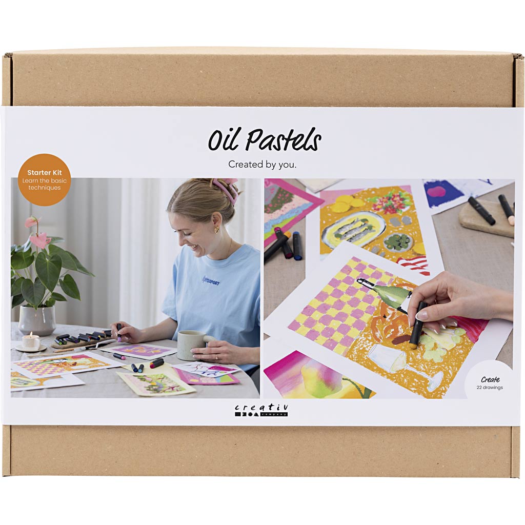 Starter Craft Kit Õlipastellid, erinevad värvid, 1 pakk