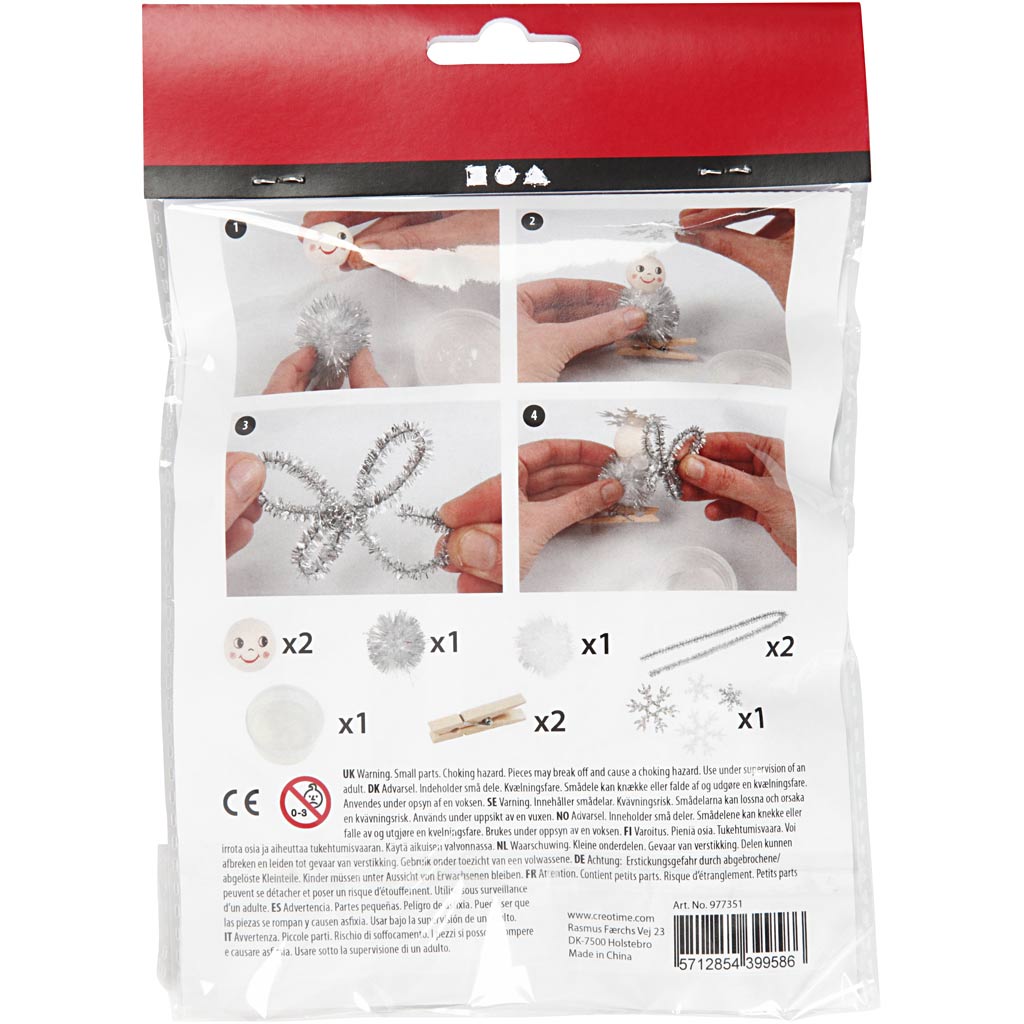 Mini Craft Kit, inglid puuküünaldega, 1 pakk - Image 2