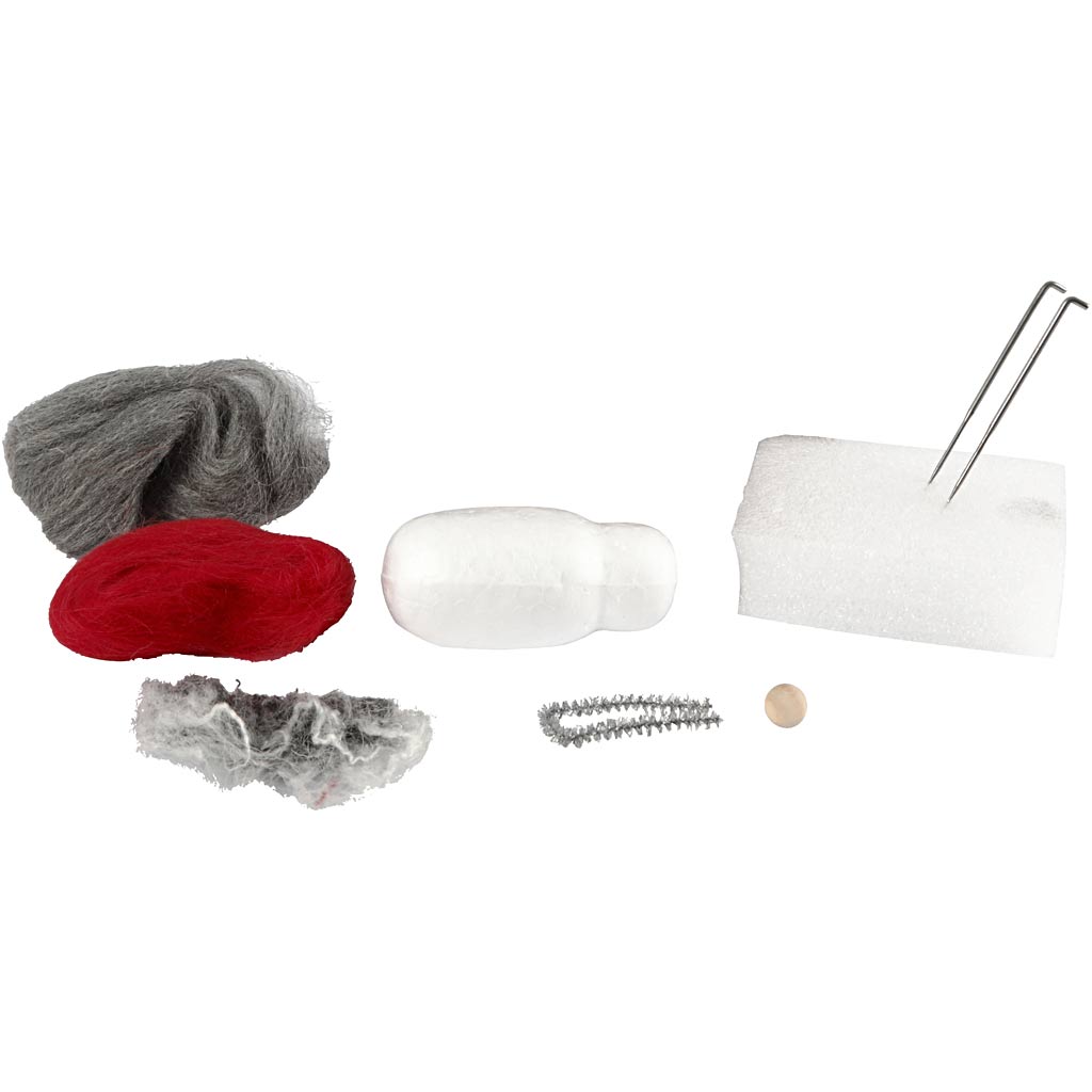 Mini Craft Kit, jõulumees koos halli habemega, H: 13 cm, 1 pakk - Image 3