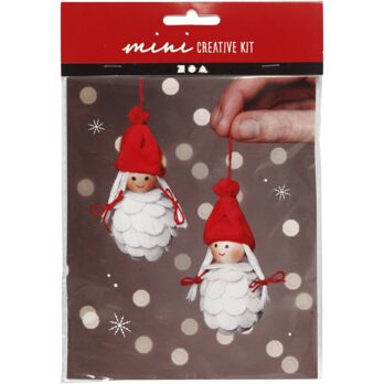 Mini meisterdamiskomplekt, jõulu tonditüdrukud, H: 8 cm, 1 pakk