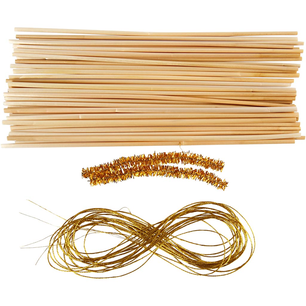 Mini käsitöökomplekt, õlgedest ingel, H: 8 cm, 1 pakk - Image 3