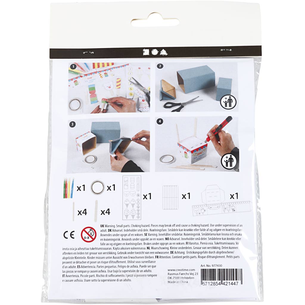 Mini Craft Kit, Piimakartongist jäätisekohvik, 1 pakk - Image 2