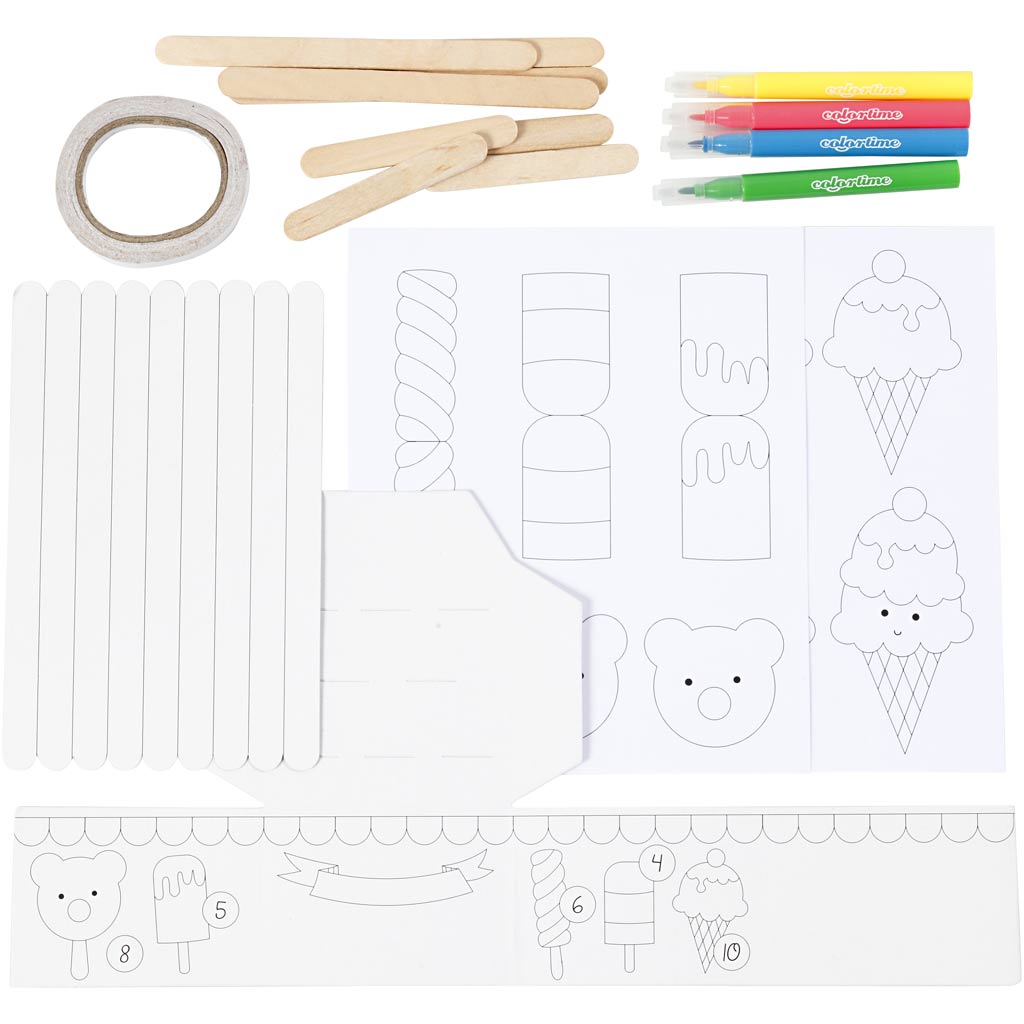 Mini Craft Kit, Piimakartongist jäätisekohvik, 1 pakk - Image 3