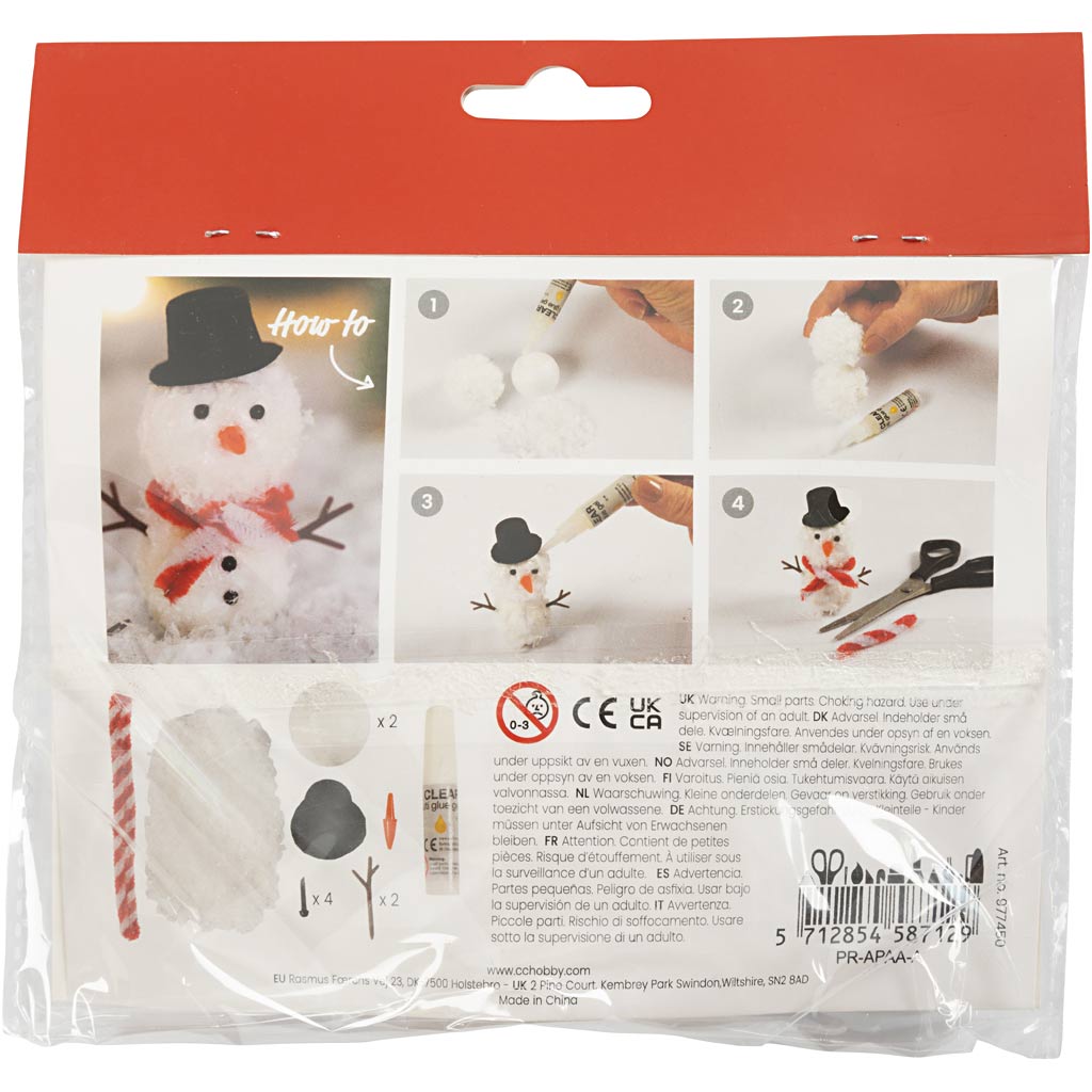 Mini Craft Kit Elf Door, Snowman, 1 pakk - Image 2