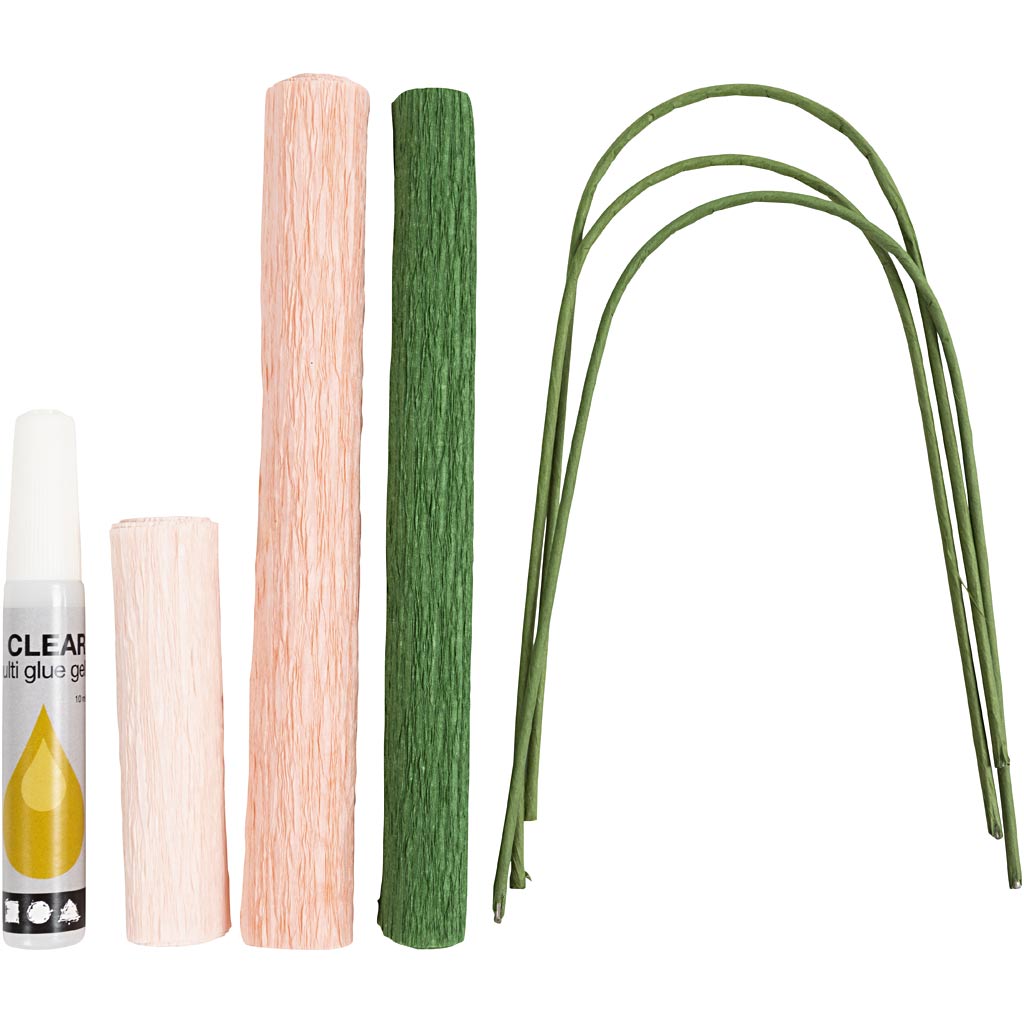 Mini Craft Kit Krepppaber, nelkid, kreppmaterjal: 180%, 105 g, 1 pakk - Image 3