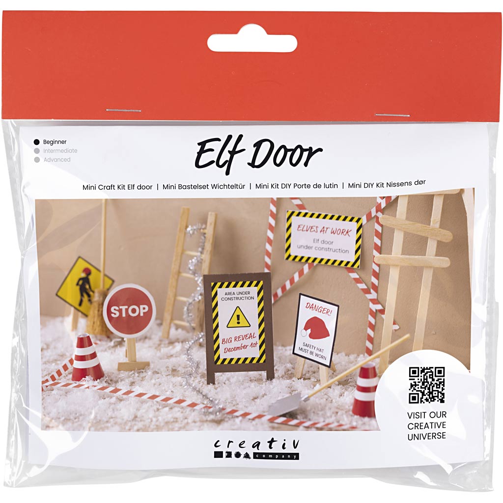 Mini Craft Kit Elf Door, Under Construction, 1 pakk