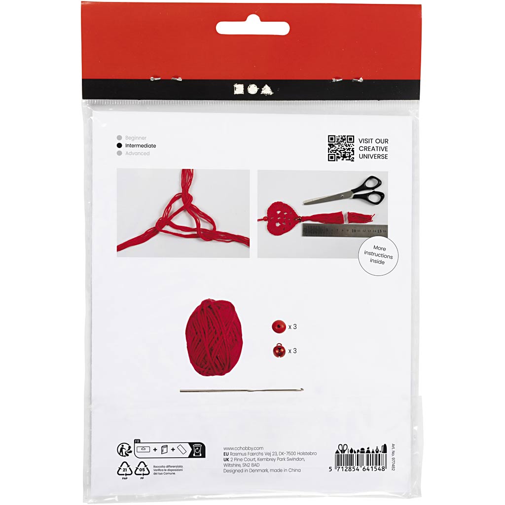 Mini Craft Kit Heegeldamine , Südamed, 1 pakk - Image 2