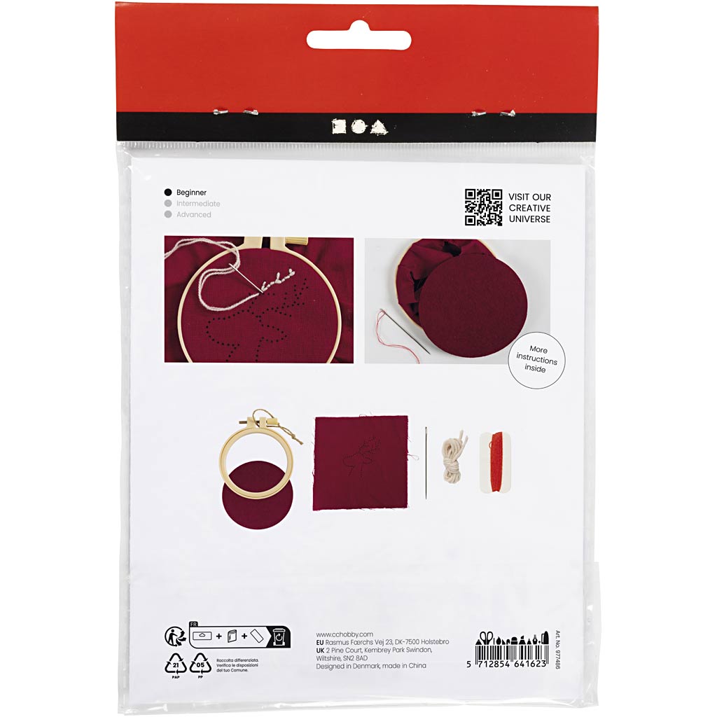 Mini Craft Kit Tikkimine, põhjapõder, 1 pakk - Image 2