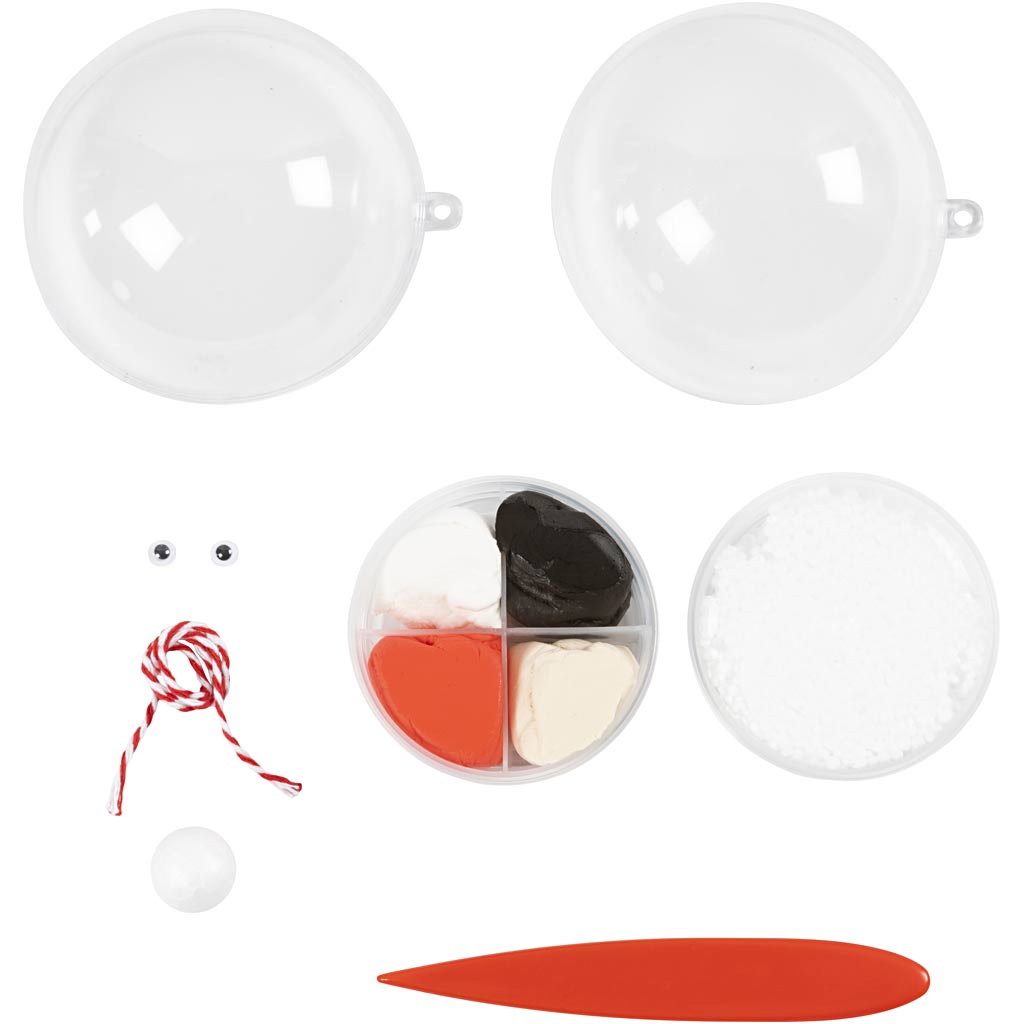 Mini Craft Kit Modelling, jõuluvana, punane/valge, 1 pakk - Image 4