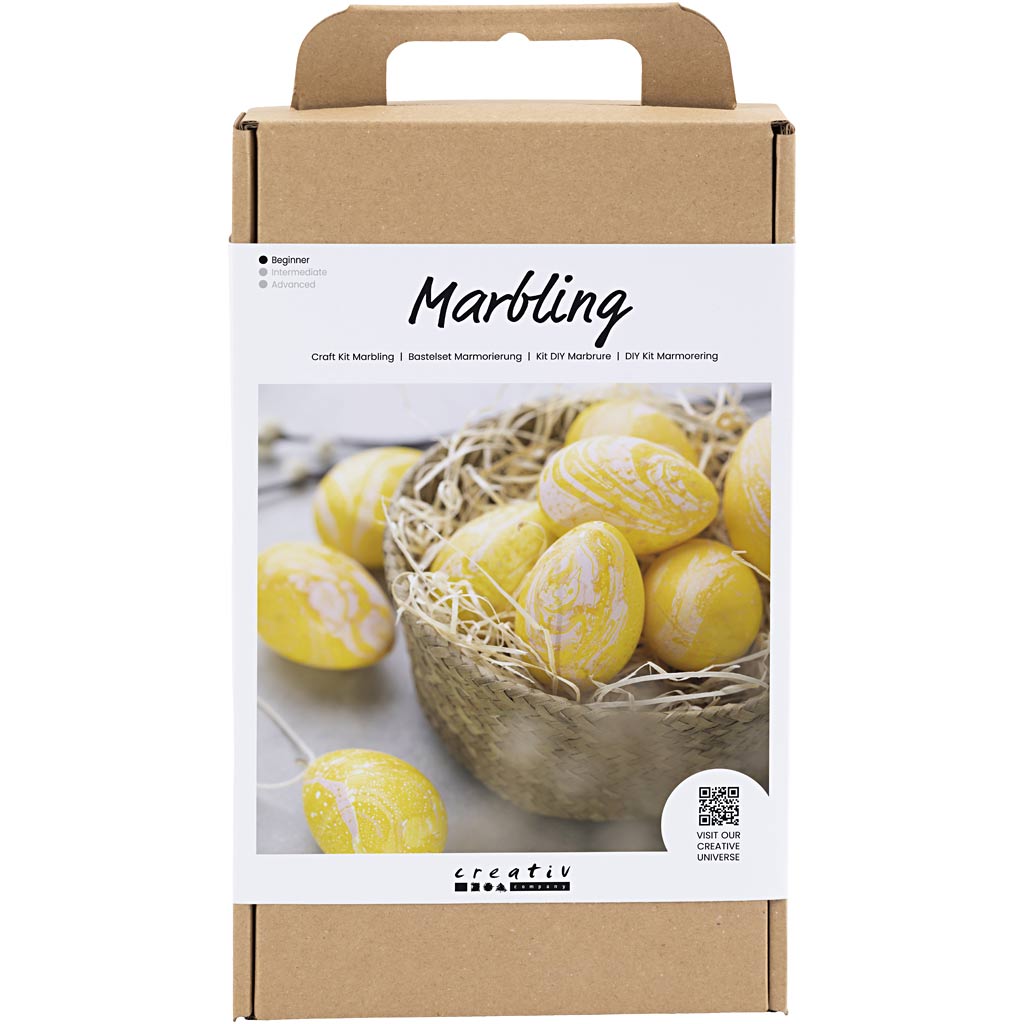 Craft Kit Marbling, roosa, kollane, 1 pakk