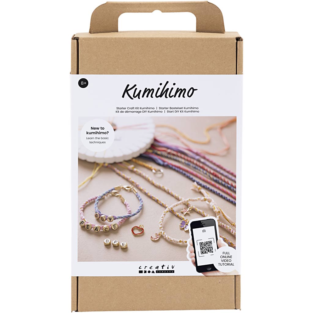 Starter Craft Kit Kumihimo, Sõprus käevõru, 1 pakk