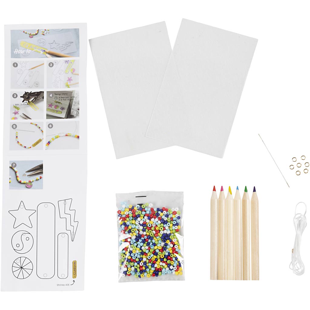 Mini Craft Kit Ehted, kahanevad plastist käevõrud, 1 pakk - Image 3