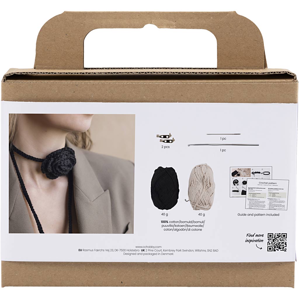 Mini Craft Kit Heegeldamine, kott roosiga, 1 pakk - Image 2