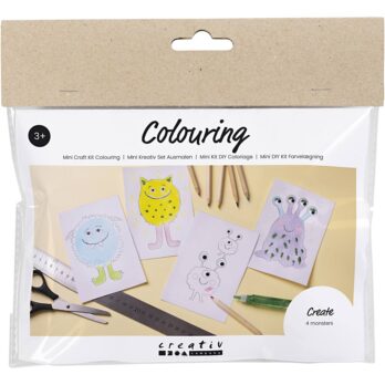 Mini Craft Kit värvikomplekt, Monster, värvide valik, 1 pakk