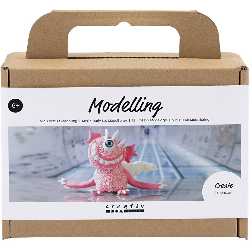 Mini Craft Kit Modelling, Monster Sally, heleroosa, 1 pakk
