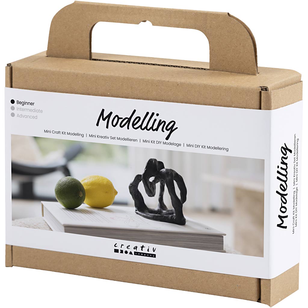 Mini Craft Kit modelleerimine, skulptuur, must, 1 pakk - Image 3
