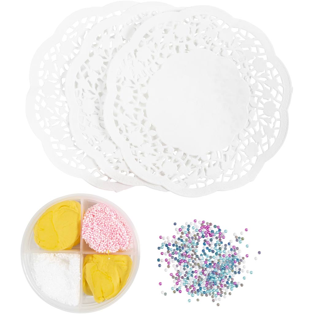 Mini Craft Kit Modelling, Donuts, roosa, türkiissinine, valge, kollane, 1 pakk - Image 3