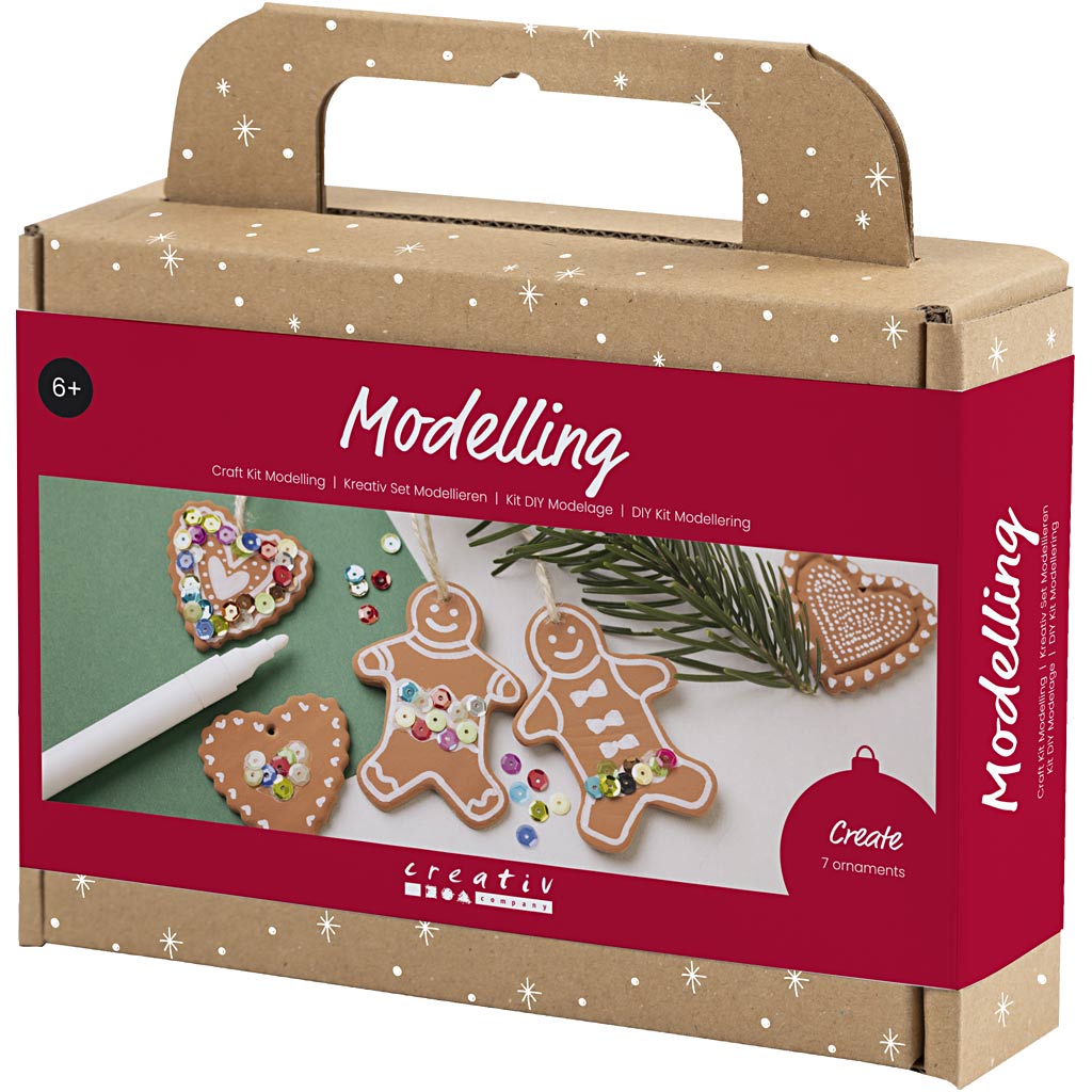 Craft Kit Modelling, väikesed kooki figuurid, keskmise pruuniga, 1 pakk - Image 3