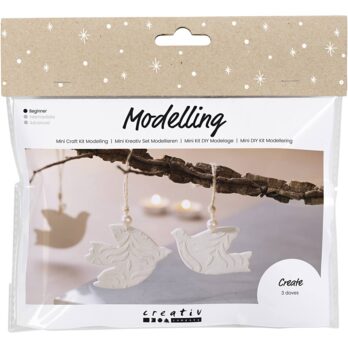 Mini Craft Kit Modelling, tuvid, naturaalvalge, 1 pakk