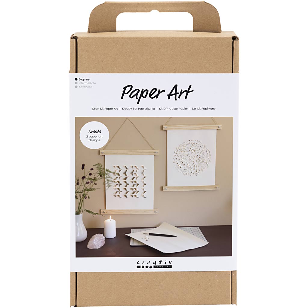Craft Kit Paper Art, paber riputamiseks, naturaalvalge, 1 pakk