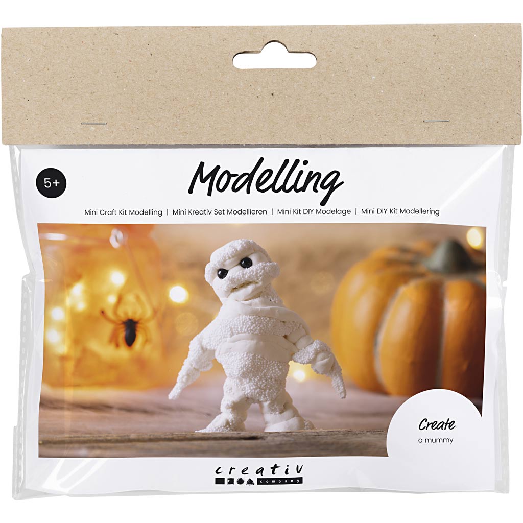 Mini Craft Kit Modelling, Mummy, valge, 1 pakk