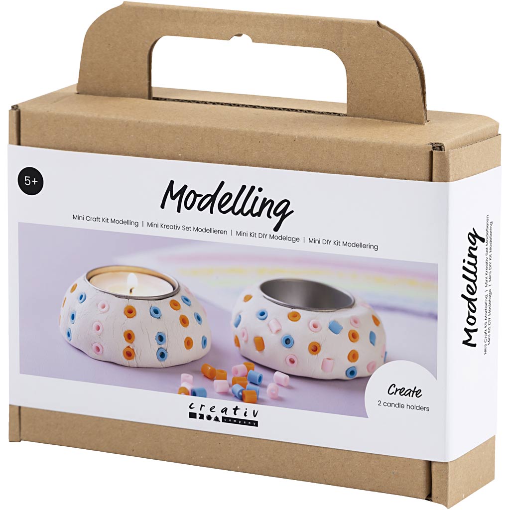 Mini Craft Kit Modelling, küünlaalused, valge, 1 pakk - Image 3