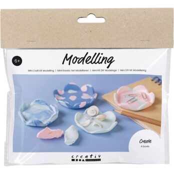 Mini Craft Kit Modelling, kausid, pastelsinine, heleroosa, 1 pakk