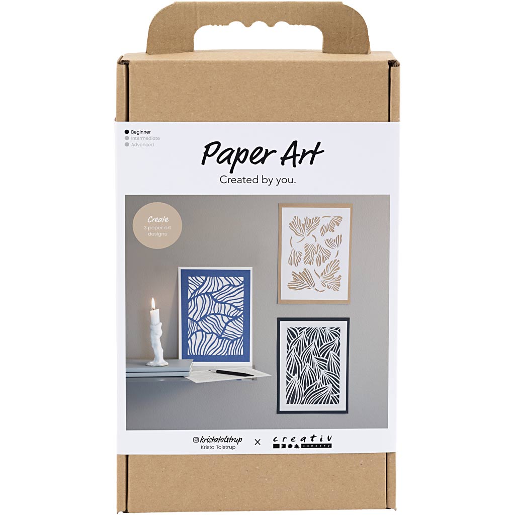 Craft Kit Paper Art, Pildid riputamiseks, naturaalvalge, 1 pakk