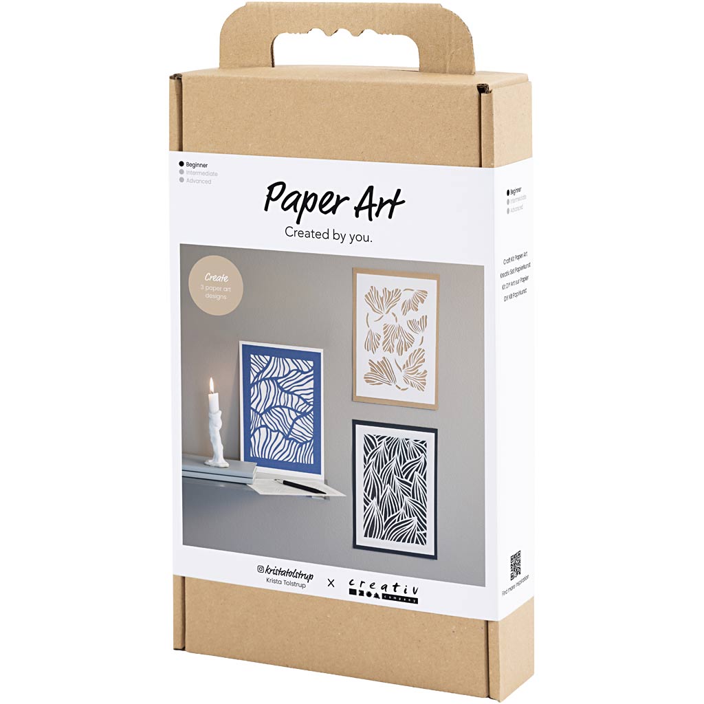 Craft Kit Paper Art, Pildid riputamiseks, naturaalvalge, 1 pakk - Image 3