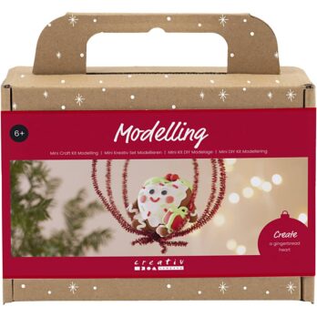 Mini Craft Kit Modelling, südamekujuline jõulufiguur, värvide valik, 1 pakk