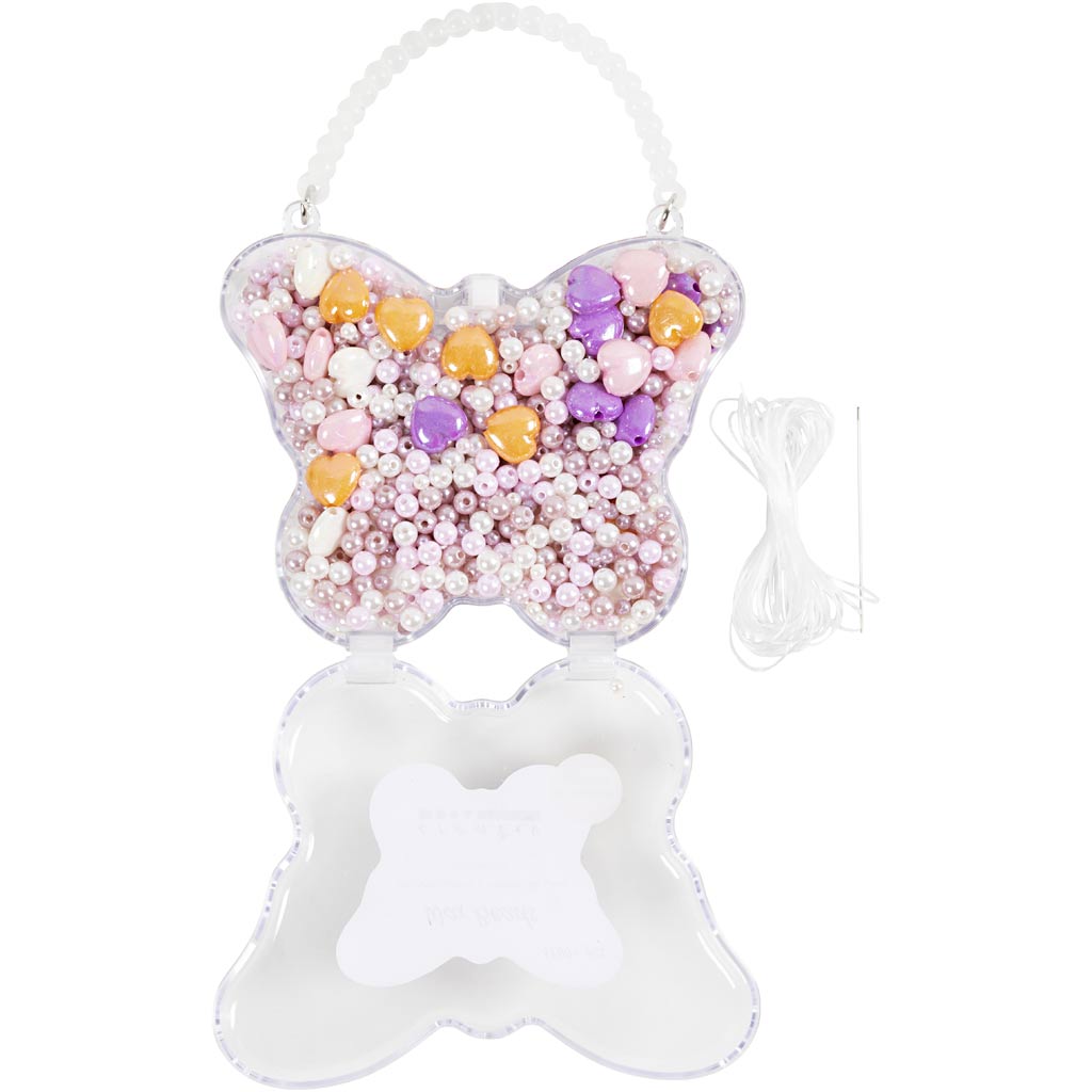 Vahahelmed, augu suurus 1,3-2,5 mm, ca. 1800+ tk, pastelloranž, pehme roosa, hele lilla, pärlmutter, 127 g, 1 pakk - Image 5