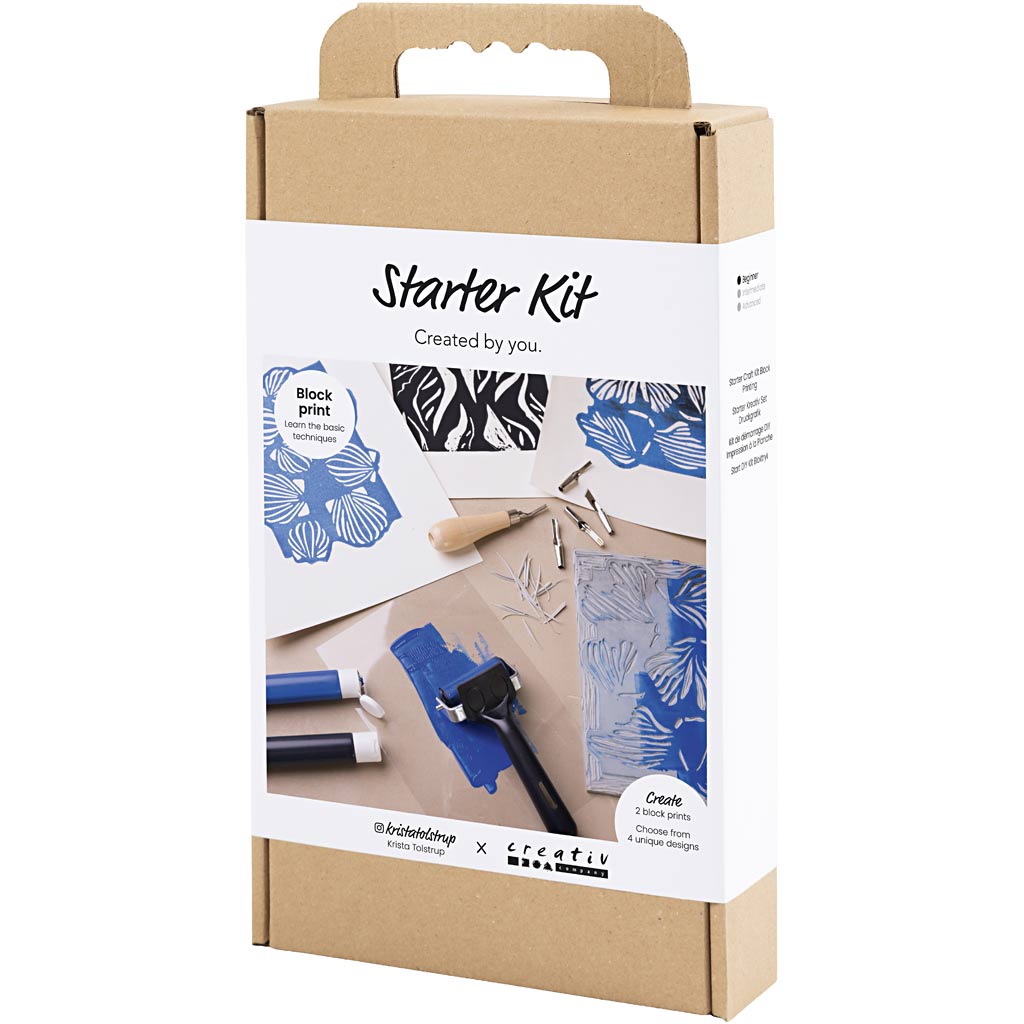 Starter Craft Kit Block Printing, 1 pakk - Image 3