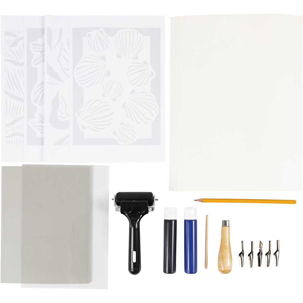 Starter Craft Kit Block Printing, 1 pakk - Image 4