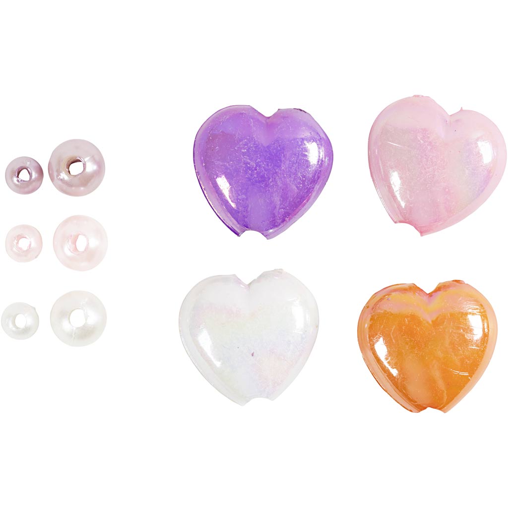 Vahahelmed, augu suurus 1,3-2,5 mm, ca. 5500 tk, pastelloranž, pehme roosa, hele lilla, pärlmutter, 425 g, 700 ml/ 1 tuub. - Image 4