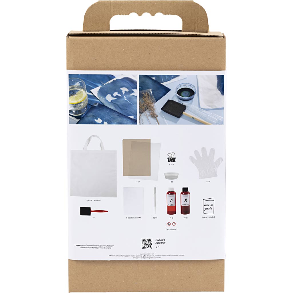 Craft Kit Cyanotype, tekstiil, sinine, 1 pakk - Image 2