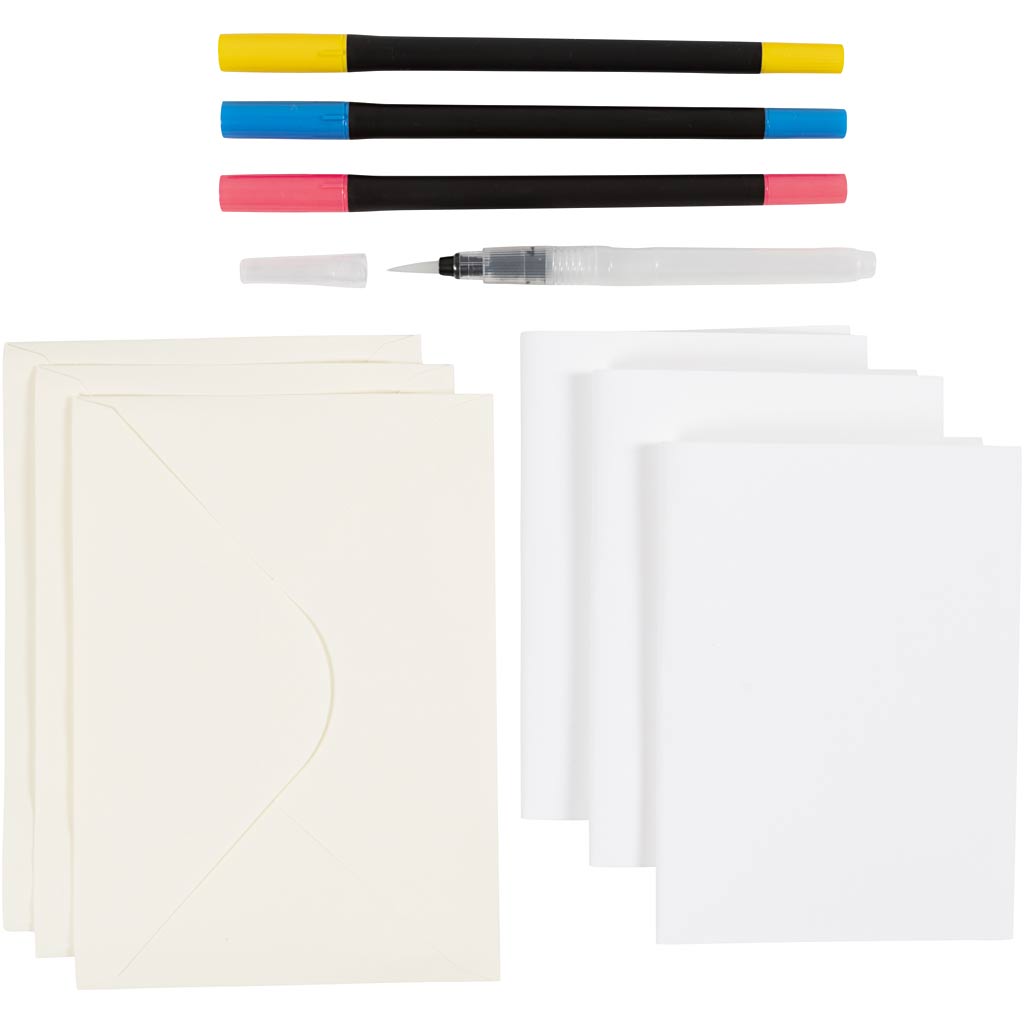 Mini Craft Kit akvarell, kaardid ja ümbrikud, 1 pakk - Image 3