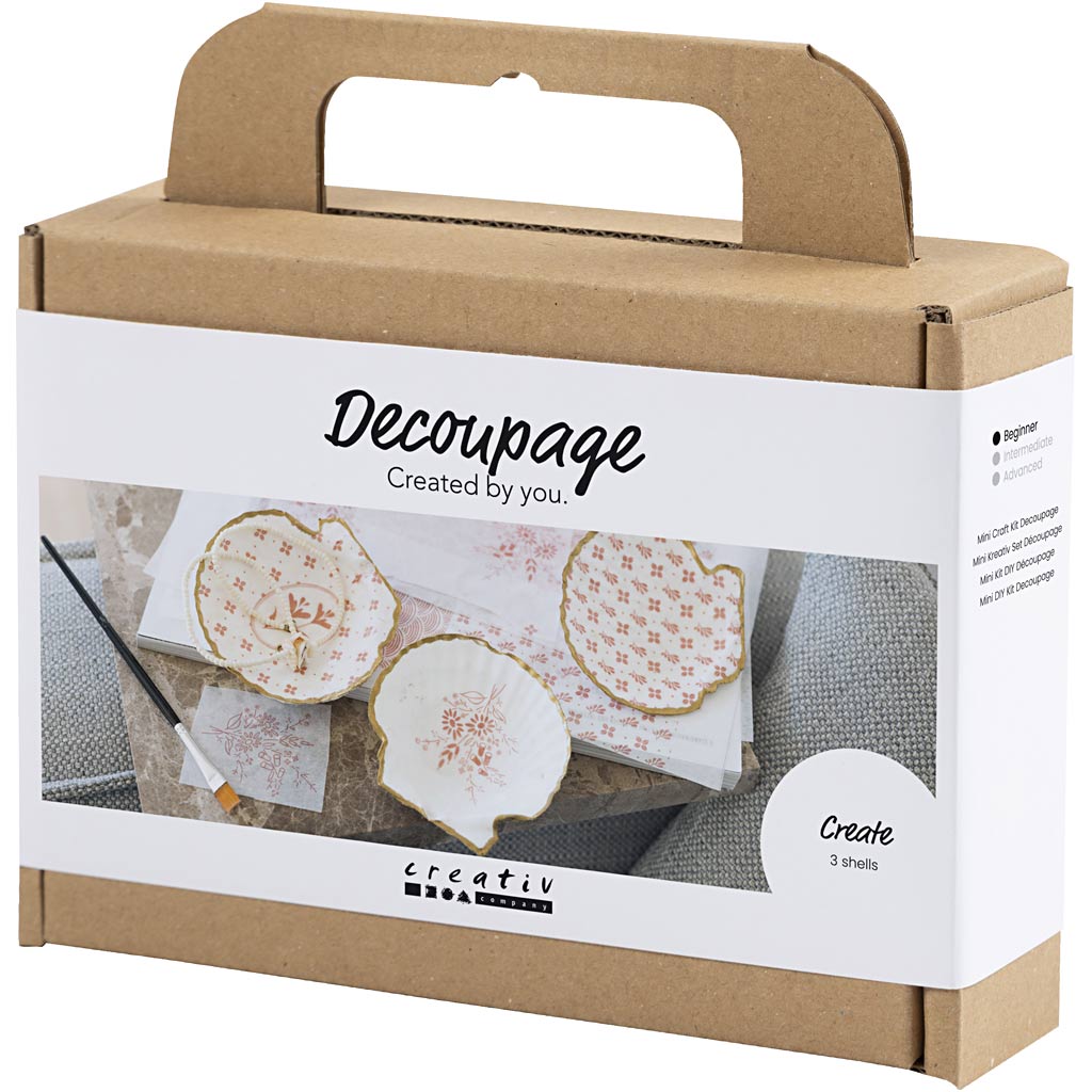 Mini Craft Kit Decoupage, karbid, pehme roosa, 1 pakk - Image 3