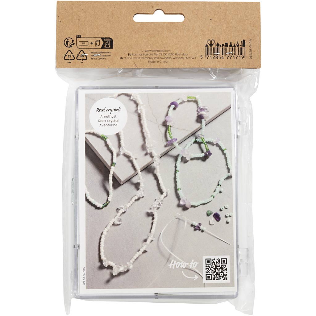 Craft Mix Ehted, kristallid, suurus 2,6-10 mm, augu suurus 0,8-1,2 mm, ca. 2460 tk, värvide valik, 1 pakend. - Image 3