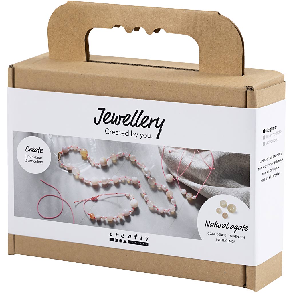 Mini Craft Kit Ehted, kaelakee ja käevõru, roosa, 1 pakk - Image 3