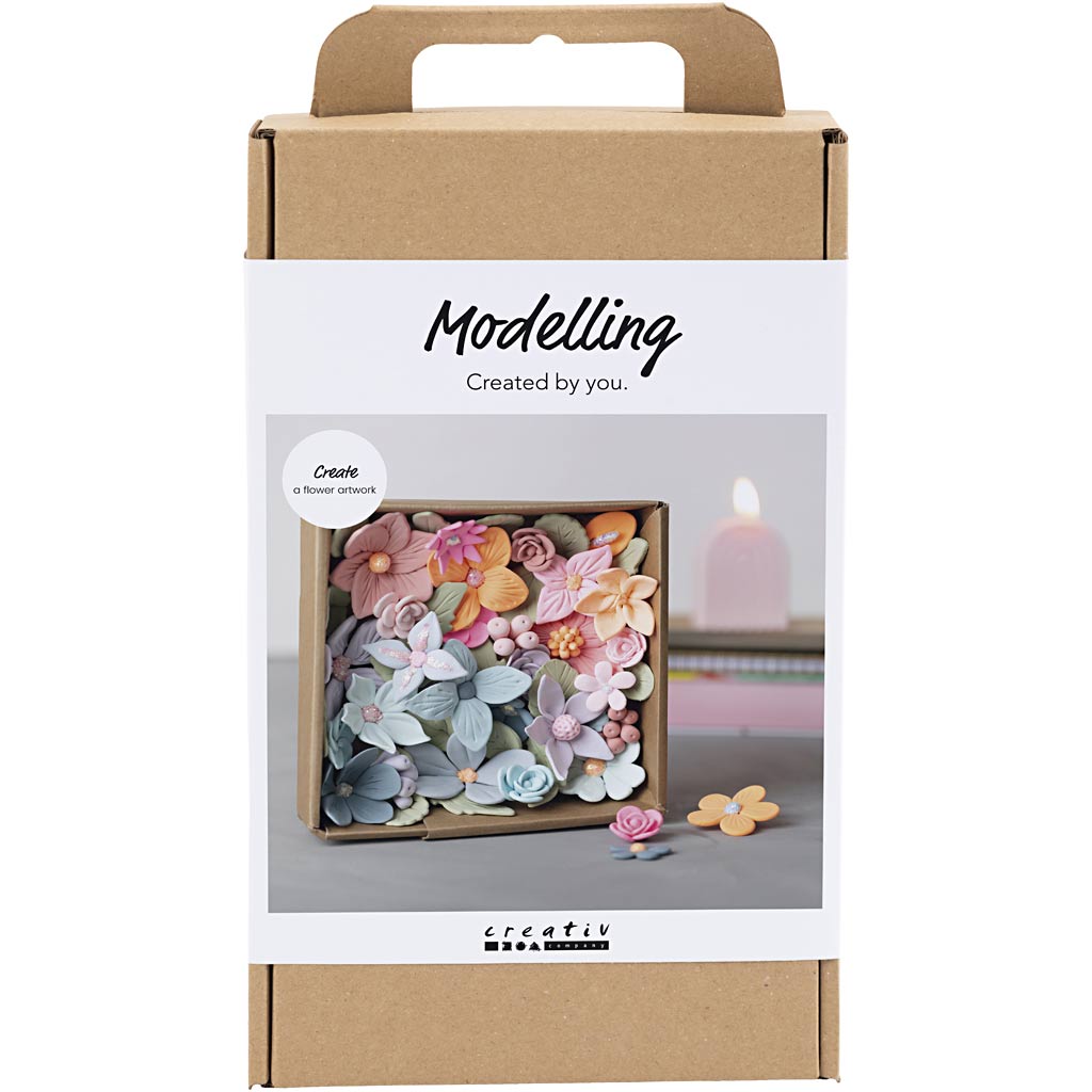 Craft Kit Modelling, lilled, pastellvärvid, 1 pakk