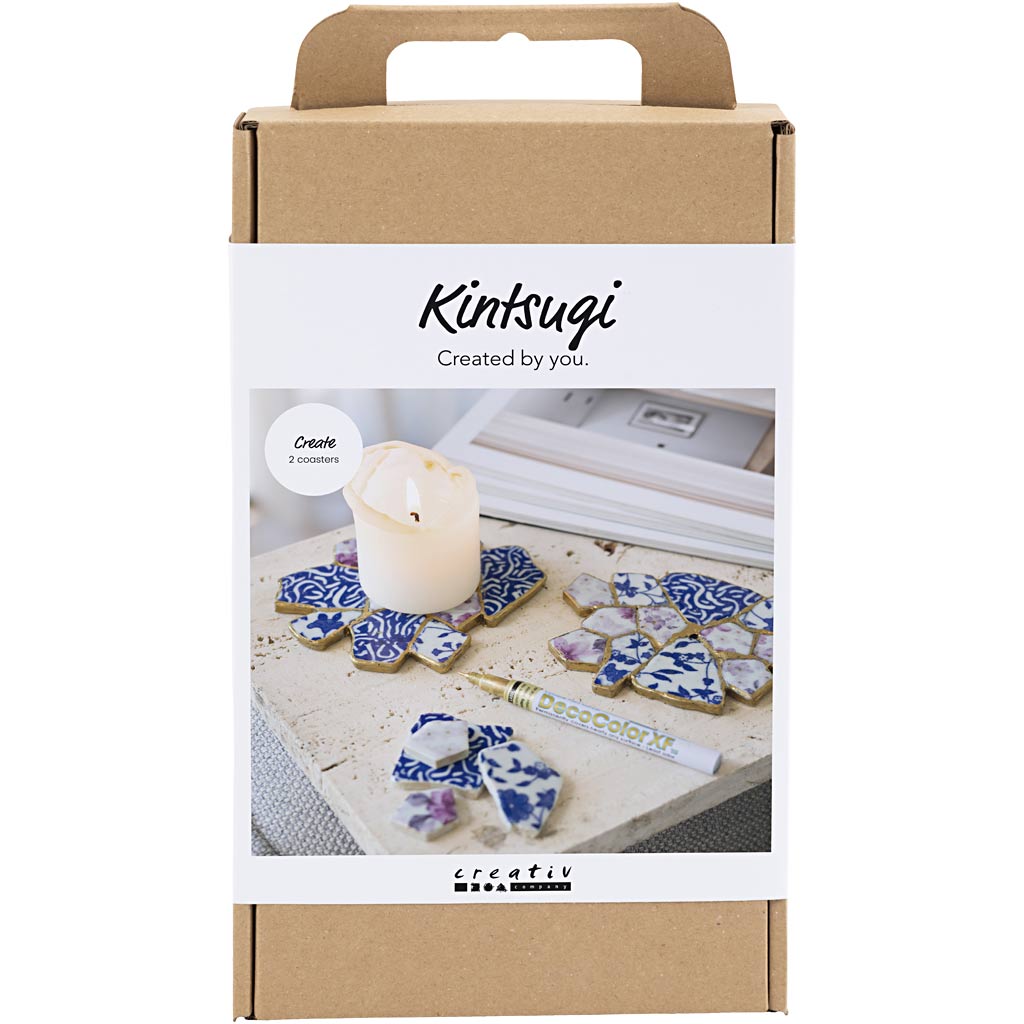 Craft Kit Kintsugi, allas, sinine, kuldne, helepunane, valge, 1 pakk