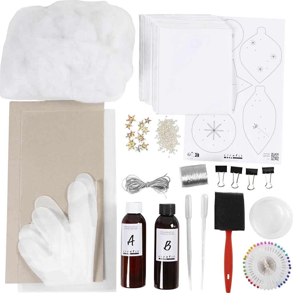 Craft Kit Cyanotype, jõulukaunistused, sinine, hõbedane, 1 pakk - Image 4