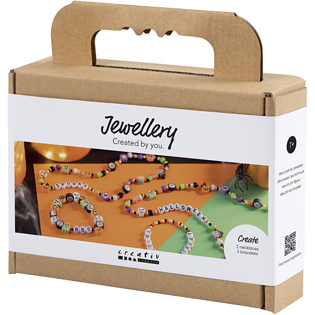 Mini Craft Kit Ehted, kaelakeed ja käevõrud, halloweeni värvid, 1 pakk - Image 3