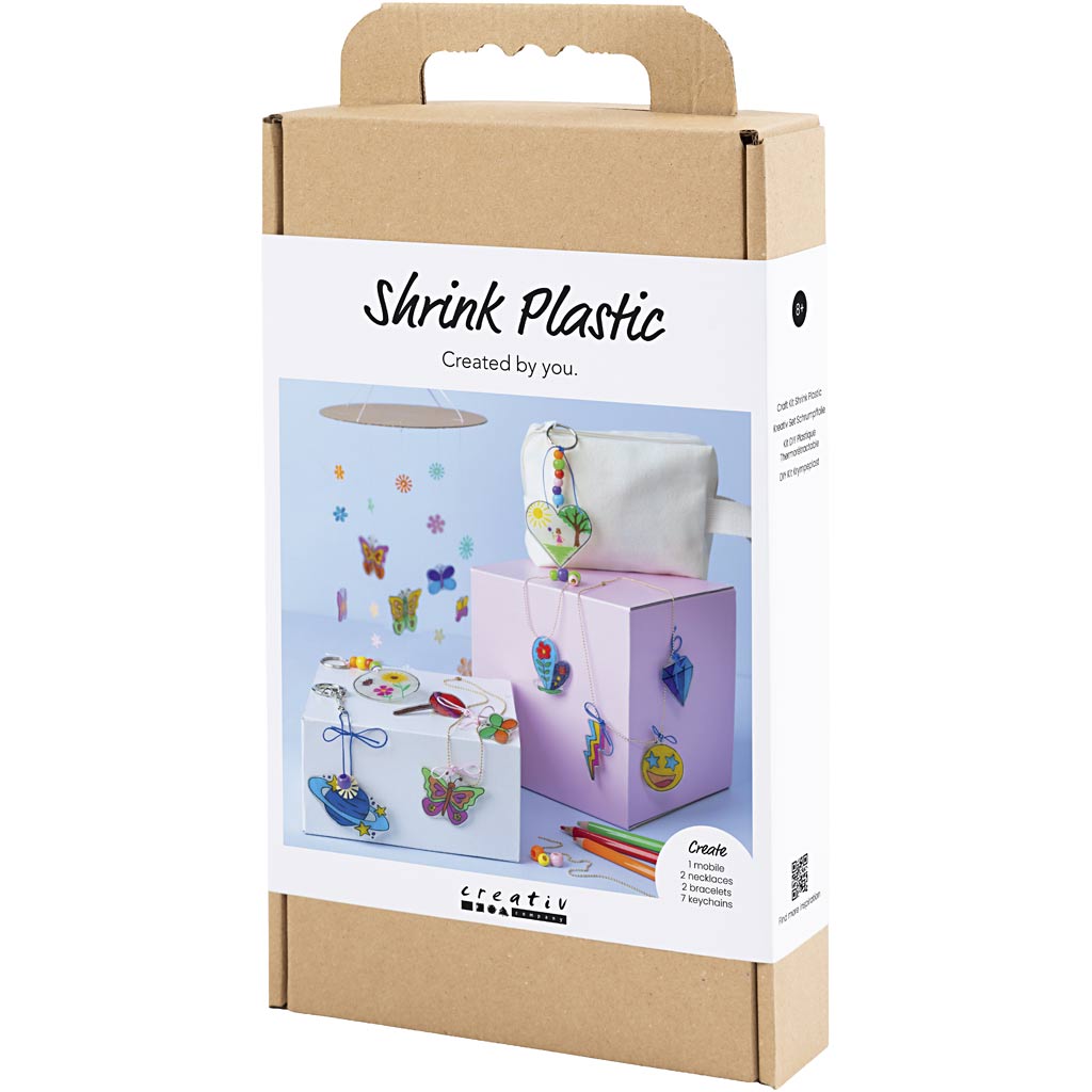Craft Kit Shrink Plastic, mobiiltelefon, kaelakee, käevõru, võtmehoidja, erinevad värvid, 1 pakk - Image 3