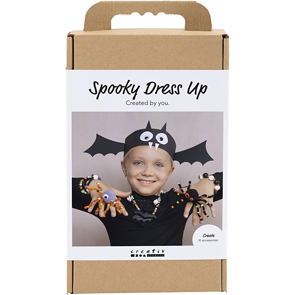 Craft Kit Spooky Accessories, kostüümid ja ehted, halloweeni värvid, 1 pakk