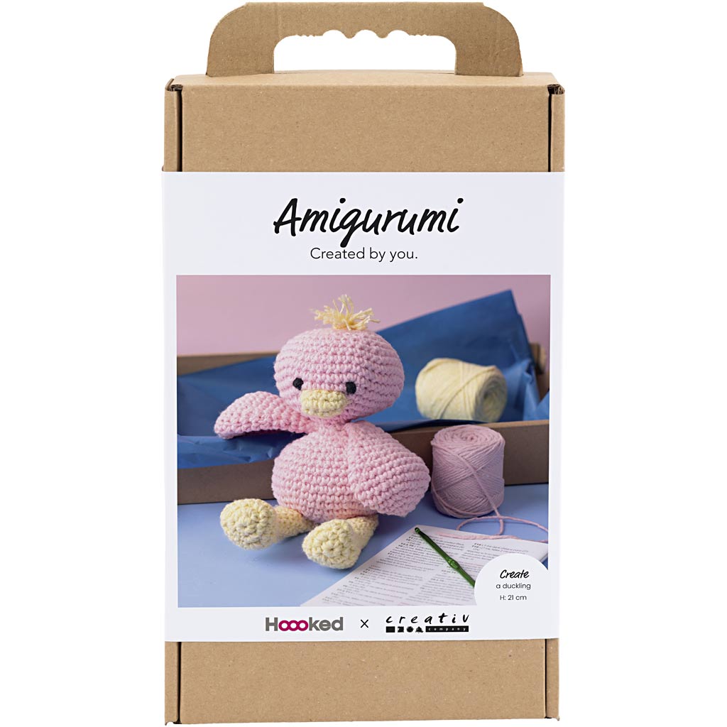 Käsitöökomplekt Amigurumi , pardipoeg, heleroosa, helekollane, 1 pakk